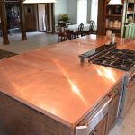 Example of a copper countertop by Redland Sheetmetal.